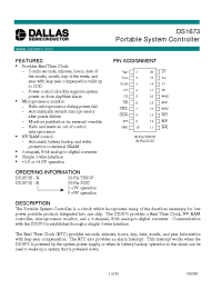 Datasheet DS1673E-5 manufacturer Dallas