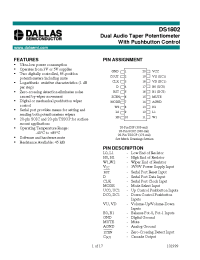 Datasheet DS1802 manufacturer Dallas