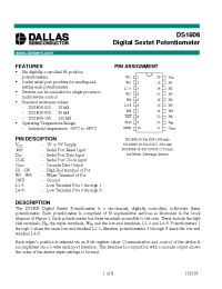 Datasheet DS1806-100 manufacturer Dallas