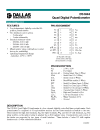 Datasheet DS1844-100 manufacturer Dallas