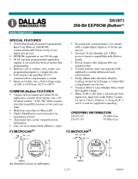 Datasheet DS1971-F3 manufacturer Dallas