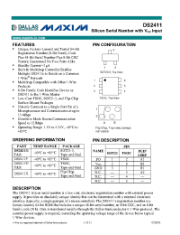 Datasheet DS2411X manufacturer Dallas