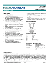 Datasheet DS2423P manufacturer Dallas