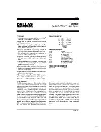 Datasheet DS2480 manufacturer Dallas