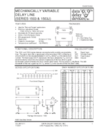 Datasheet 1503-xxz manufacturer Data Delay