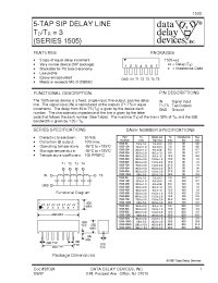 Datasheet 1505-100A manufacturer Data Delay