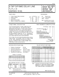 Datasheet 1516A-15-4.0A manufacturer Data Delay