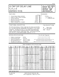 Datasheet 1519-60B manufacturer Data Delay