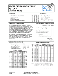Datasheet 1520A-20-2.0B manufacturer Data Delay
