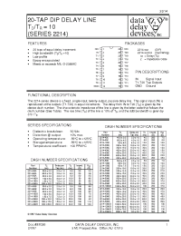 Datasheet 2214-xxz manufacturer Data Delay