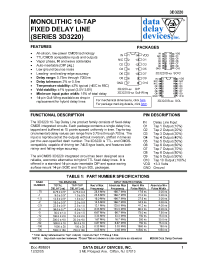Datasheet 3D3220D-10 manufacturer Data Delay