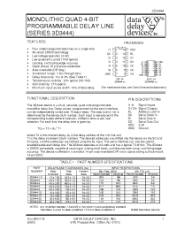 Datasheet 3D3444-xx manufacturer Data Delay