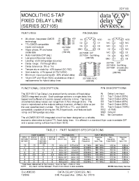 Datasheet 3D7105-1 manufacturer Data Delay