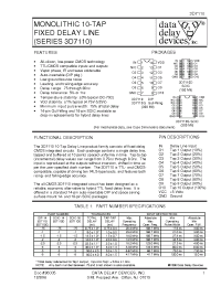 Datasheet 3D7110-0.75 manufacturer Data Delay