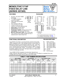 Datasheet 3D7205G-50 manufacturer Data Delay