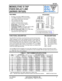 Datasheet 3D7225-1 manufacturer Data Delay