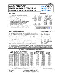 Datasheet 3D7428-0.25 manufacturer Data Delay