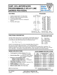 Datasheet PDU1032H-0.5 manufacturer Data Delay