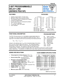 Datasheet PDU13F-40B2 manufacturer Data Delay