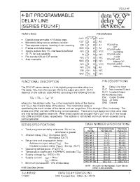 Datasheet PDU14F-100 manufacturer Data Delay