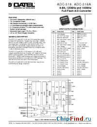Datasheet ADC-318/318A manufacturer Datel