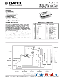 Datasheet ADS-117MC manufacturer Datel