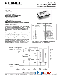 Datasheet ADS-119 manufacturer Datel