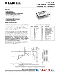 Datasheet ADS-926 manufacturer Datel