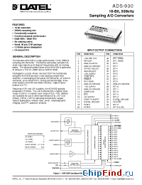 Datasheet ADS-930MM manufacturer Datel