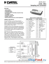Datasheet ADS-931MC manufacturer Datel