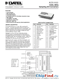 Datasheet ADS-933 manufacturer Datel