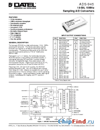 Datasheet ADS-945EX manufacturer Datel