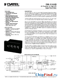 Datasheet DM-3100B-1 manufacturer Datel