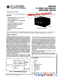 Datasheet DM-500 manufacturer Datel