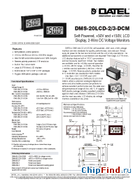 Datasheet DMS-20LCD-3-DCM manufacturer Datel
