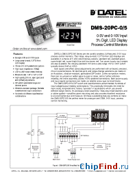Datasheet DMS-20PC-0/5-5RL manufacturer Datel