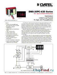 Datasheet DMS-20PC-4/20 manufacturer Datel