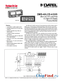 Datasheet DMS-40LCD-4/20S manufacturer Datel
