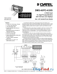 Datasheet DMS-40PC-4/20S-5RH manufacturer Datel