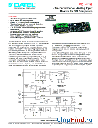 Datasheet PCI-416G manufacturer Datel