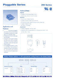 Datasheet 290-021-1600 manufacturer DB Lectro