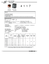 Datasheet 4117WS2012VDC1.2 manufacturer DB Lectro