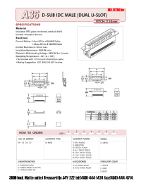 Datasheet A3625MSABB1 manufacturer DB Lectro