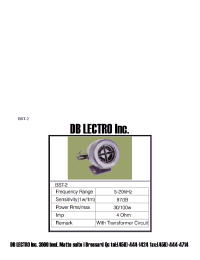 Datasheet BST-2 manufacturer DB Lectro