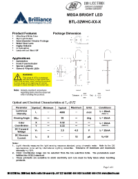 Datasheet BTL-32WHC-BW-T manufacturer DB Lectro