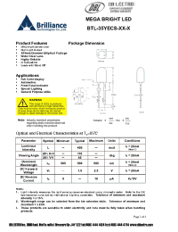 Datasheet BTL-35YECS-XX-X manufacturer DB Lectro