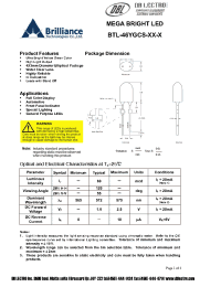Datasheet BTL-46YGCS-G16-D manufacturer DB Lectro