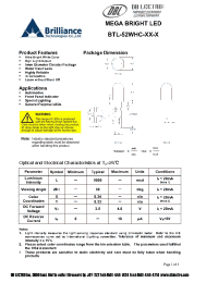 Datasheet BTL-52WHC-WC-U manufacturer DB Lectro