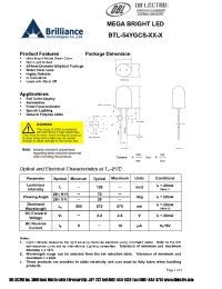 Datasheet BTL-54YGCS-G17-F manufacturer DB Lectro