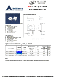 Datasheet BTP-183GBCQ-XX-08 manufacturer DB Lectro